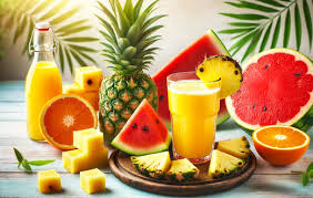 Pineapple, Orange, Watermelon, Carrot
