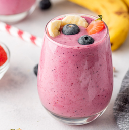 Frozen Banana, Mixed Berries, Honey, Yoghurt
