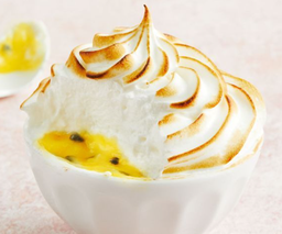 Passionfruit Meringue with Ice cream